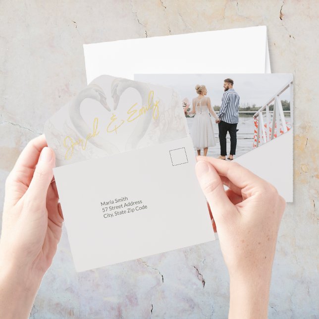 Add Photo Foil Wedding All in One Invitation (Add Photo Foil Wedding All in One Invitation)
