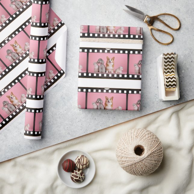 Add Photo Fun Film Strip Wrapping Paper (Crafts)