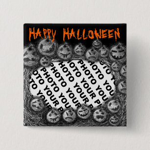 Add Photo Halloween Button Pumpkin 1
