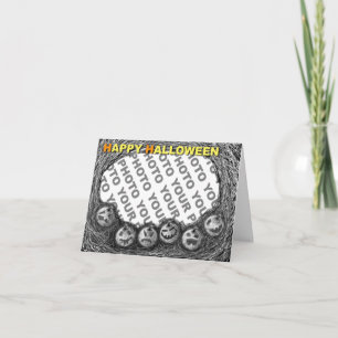 Add Photo Halloween Card Pumpkin Head 1