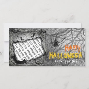 Add Photo Halloween Photo Card Bats Spider Horizon