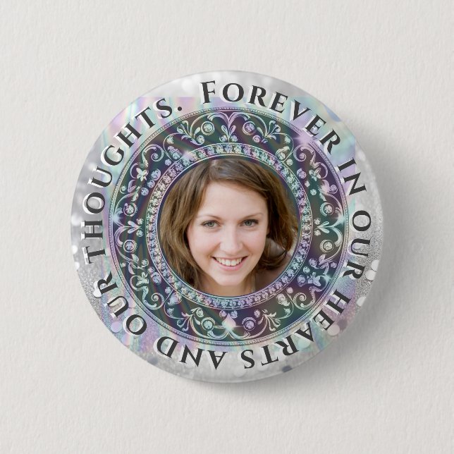 Add Photo Memorial 6 Cm Round Badge (Front)