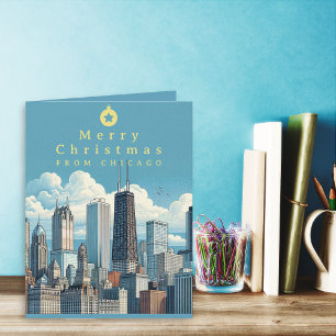 Add Photo Merry Christmas Folded Greeting Card