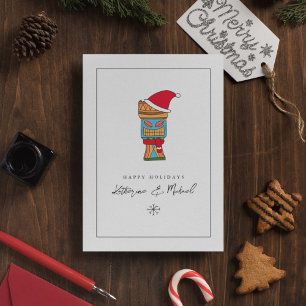 ADD PHOTO   Merry Christmas Tiki Invitation