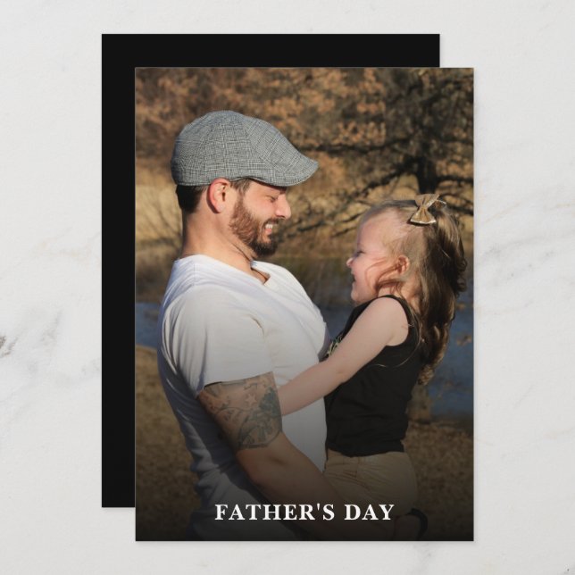 Add Photo Message Dad Daughter Fathers Day Card (Front/Back)