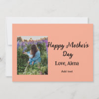 Add photo name classic elegant Happy mother's day