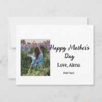 Add photo name classic elegant Happy mother's day