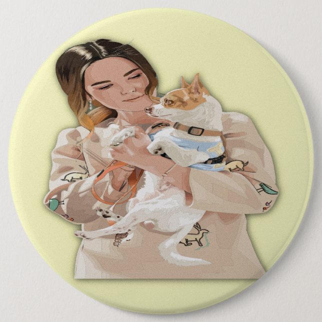 Add Photo Personalise 6 Cm Round Badge (Front)