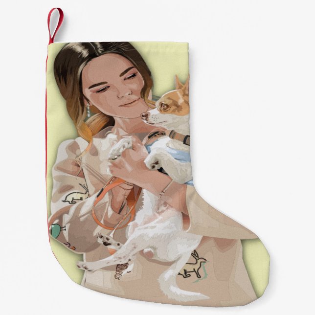 Add Photo Personalise Small Christmas Stocking (Front)