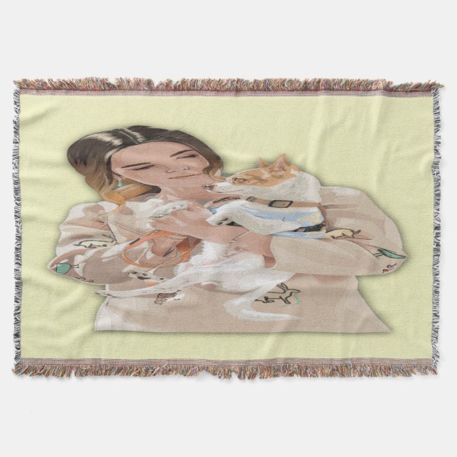 Add Photo Personalise Throw Blanket (Front)