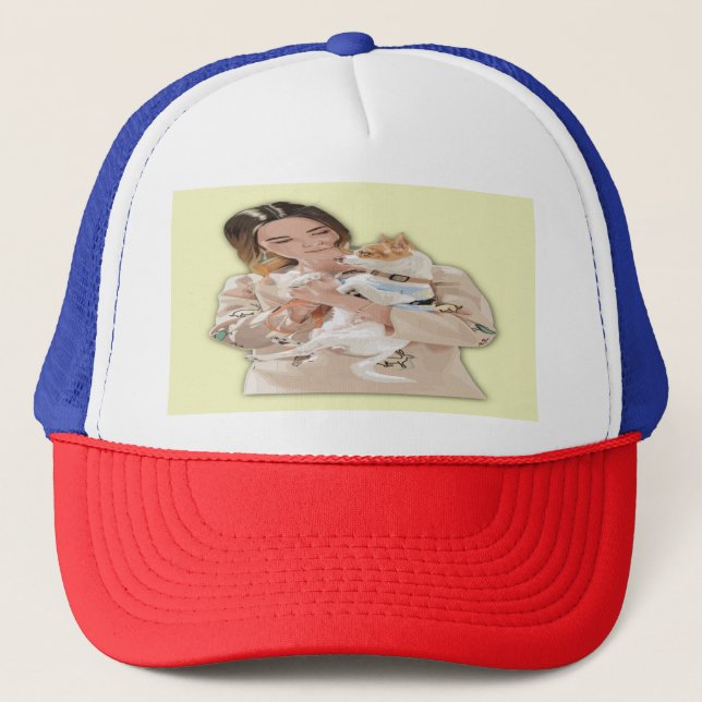 Add Photo Personalise Trucker Hat (Front)