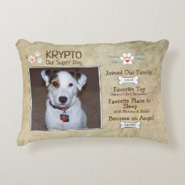 Add Photo Personalised Dog Memorial Pet Loss Decorative Cushion