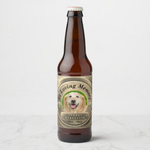 Add Photo Pet Memorial Beer Bottle Label