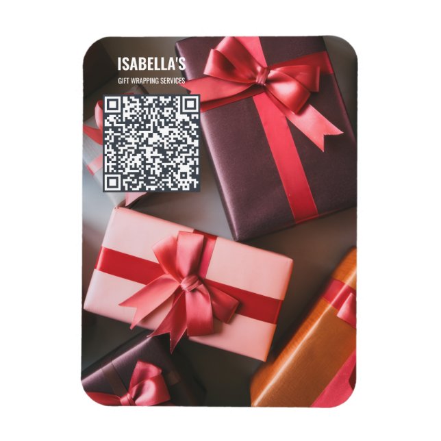 Add Photo QR Code Business Magnet (Vertical)