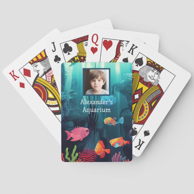 Add Photo to Exotic Fish Tank Aquarium Playing Cards (Back)
