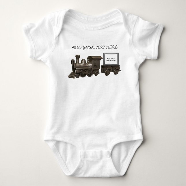 ADD PHOTO TRAIN BABY BODYSUIT (Front)