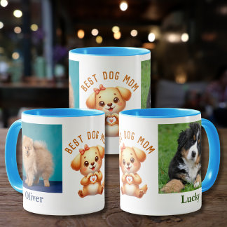 Add Photos Names Message Customised Dog Themed Mug