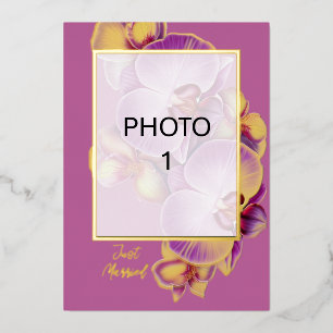 Add Photos Wedding Just Married Announcement Card