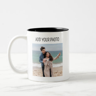 ADD Picture, Logo or Text, Photo Gifts Birthday Two-Tone Coffee Mug