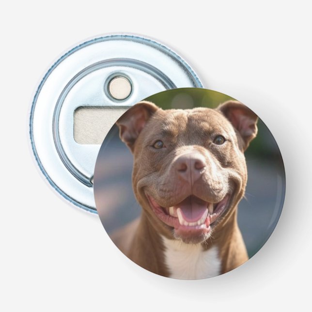 Add Pit Bull Photo Customise Bottle Opener (Front)
