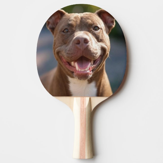 Add Pit Bull Photo Customise Ping Pong Paddle (Front)