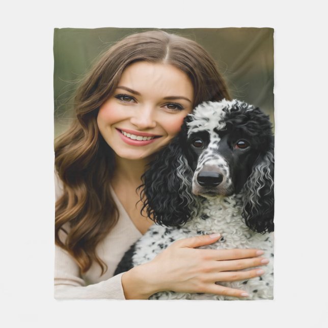 Add Poddle Photo Personalise Customise Fleece Blanket (Front)