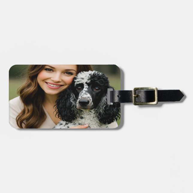 Add Poddle Photo Personalise Customise Luggage Tag (Front Horizontal)