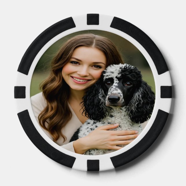 Add Poddle Photo Personalise Customise Poker Chips (Front)