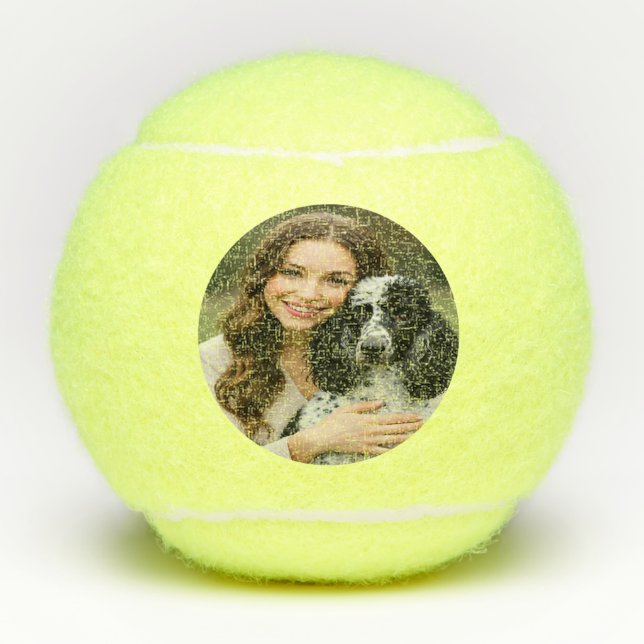 Add Poddle Photo Personalise Customise Tennis Balls (Front)