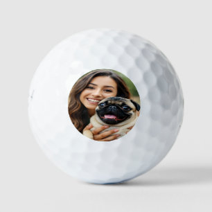 Add Pug Photo Personalise Customise Golf Balls