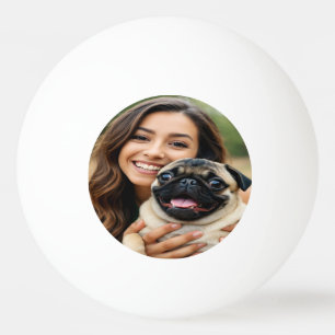 Add Pug Photo Personalise Customise Ping Pong Ball