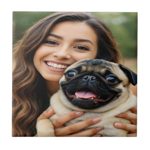 Add Pug Photo Personalise Customise Tile
