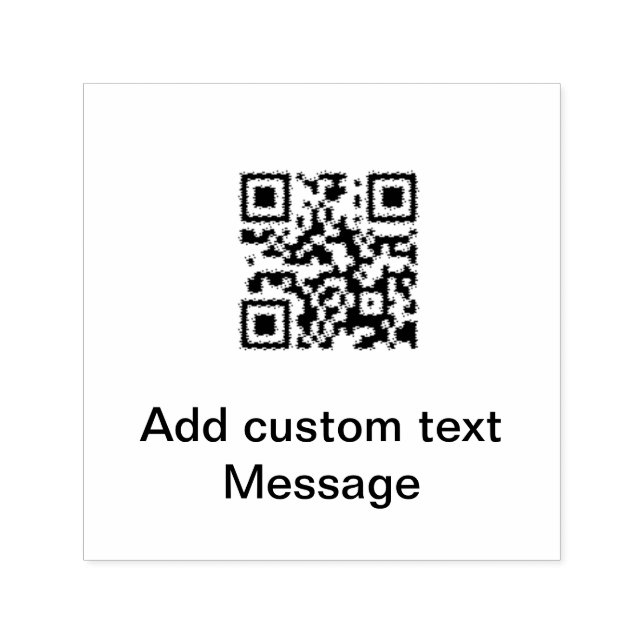 Add Q R code add name texture message simple minim Self-inking Stamp (Design)