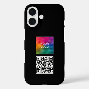 Add QR Code Upload Your Logo Trendy Simple Popular iPhone 16 Case