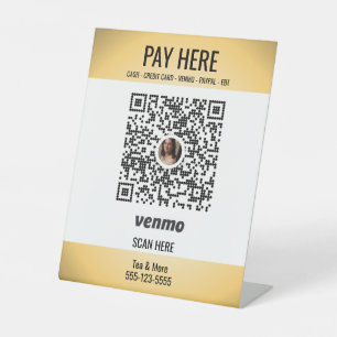 Add QR Code Venmo Small Business Pedestal Sign
