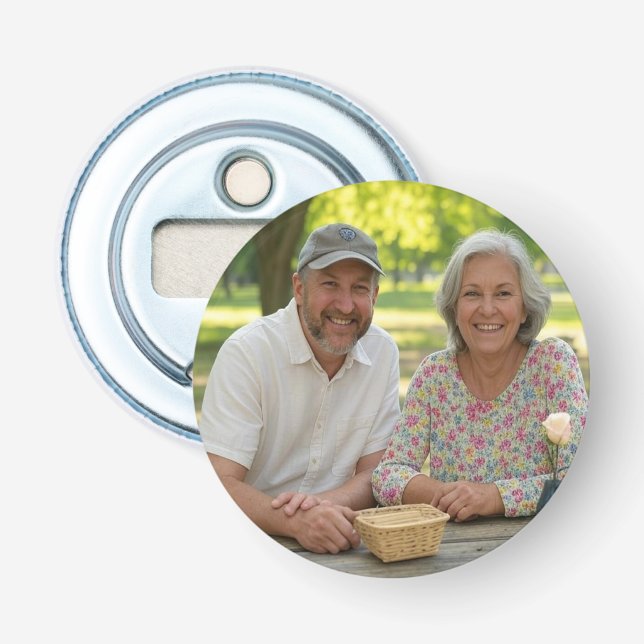 Add Retired Photo Customise Bottle Opener (Front)