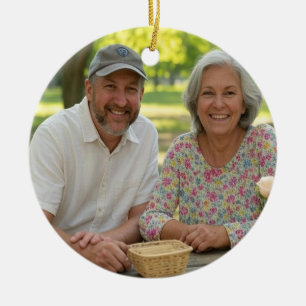 Add Retired Photo Customise Ceramic Tree Decoration