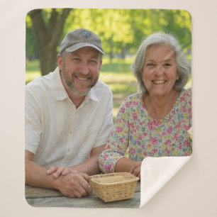 Add Retired Photo Customise Sherpa Blanket