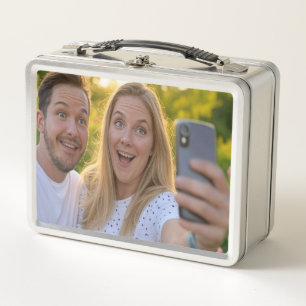 Add Selfie Customise Metal Lunch Box