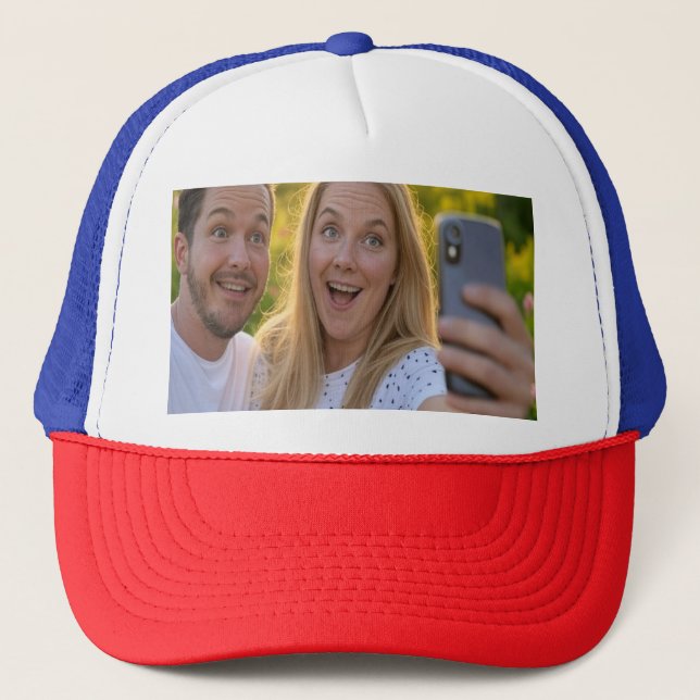 Add Selfie Customise Trucker Hat (Front)