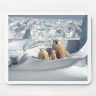 Add SLOGAN to Save Arctic Polar Bears Planet Ice Mouse Mat