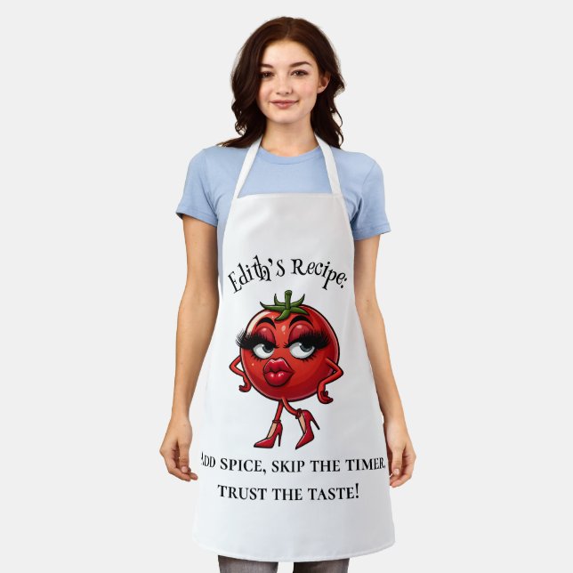 Add Spice, Skip the Timer Apron - Funny and Sassy  (Worn)