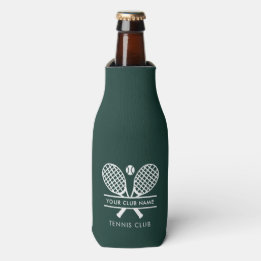 Add Sports Club Name Lawn Tennis Team Green Bottle Cooler