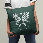 Add Sports Club Name Tennis Sports Green Any Colou Cushion<br><div class="desc">Easily customise this throw pillow by adding your club or society name by clicking the "Personalise" button. You can change the background, fonts, and the throw pillow colour by clicking the "Edit with Design tool". Perfect for any club, business, or school society. Order as many or as fewer as required....</div>