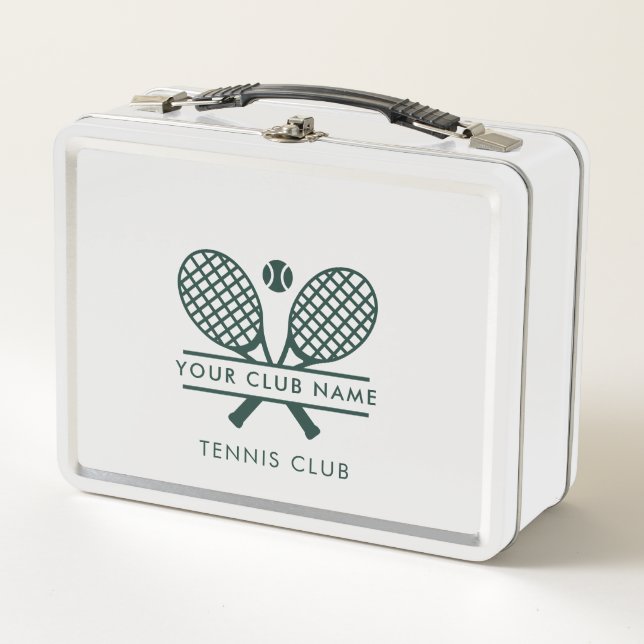 Add Sports Club Name Tennis Team Players Swag Metal Lunch Box (Front)