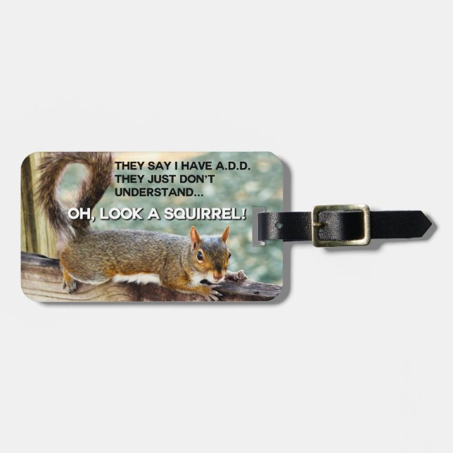 ADD Squirrel Photo Luggage Tag (Front Horizontal)