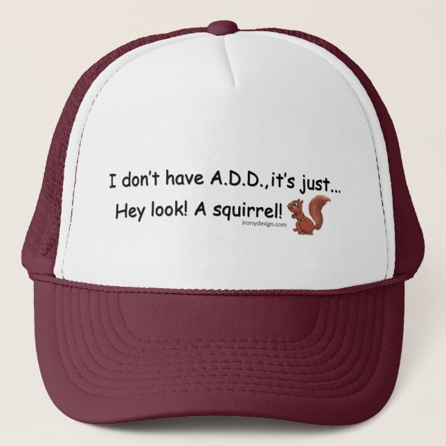 ADD Squirrel Trucker Hat (Front)