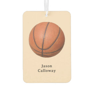 Add Team Name or Person's Name Basketball Car Air Freshener