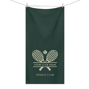 Add Tennis Club Name Team Members Swag Green Bath Towel