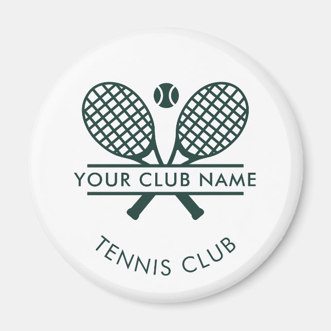Add Tennis Club Name Team Players Custom Magnet (Front)
